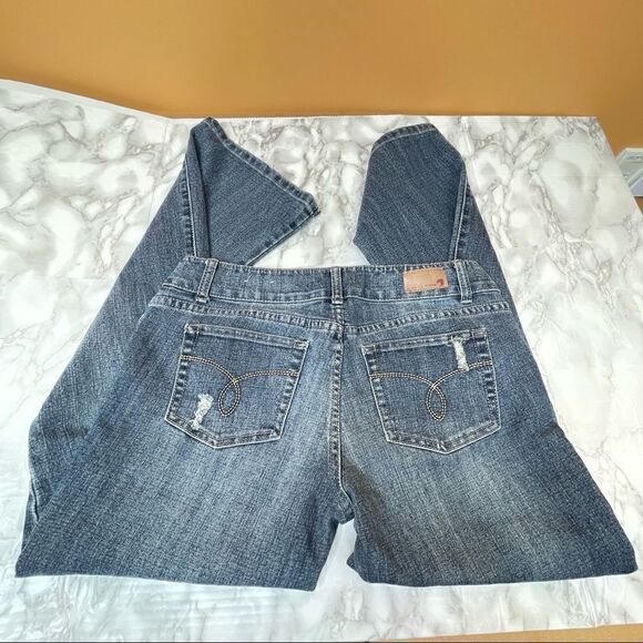 BLUENOTES Morgan Low Rise Flare distressed Jean 31/30 Medium Wash - Picture 10 of 14